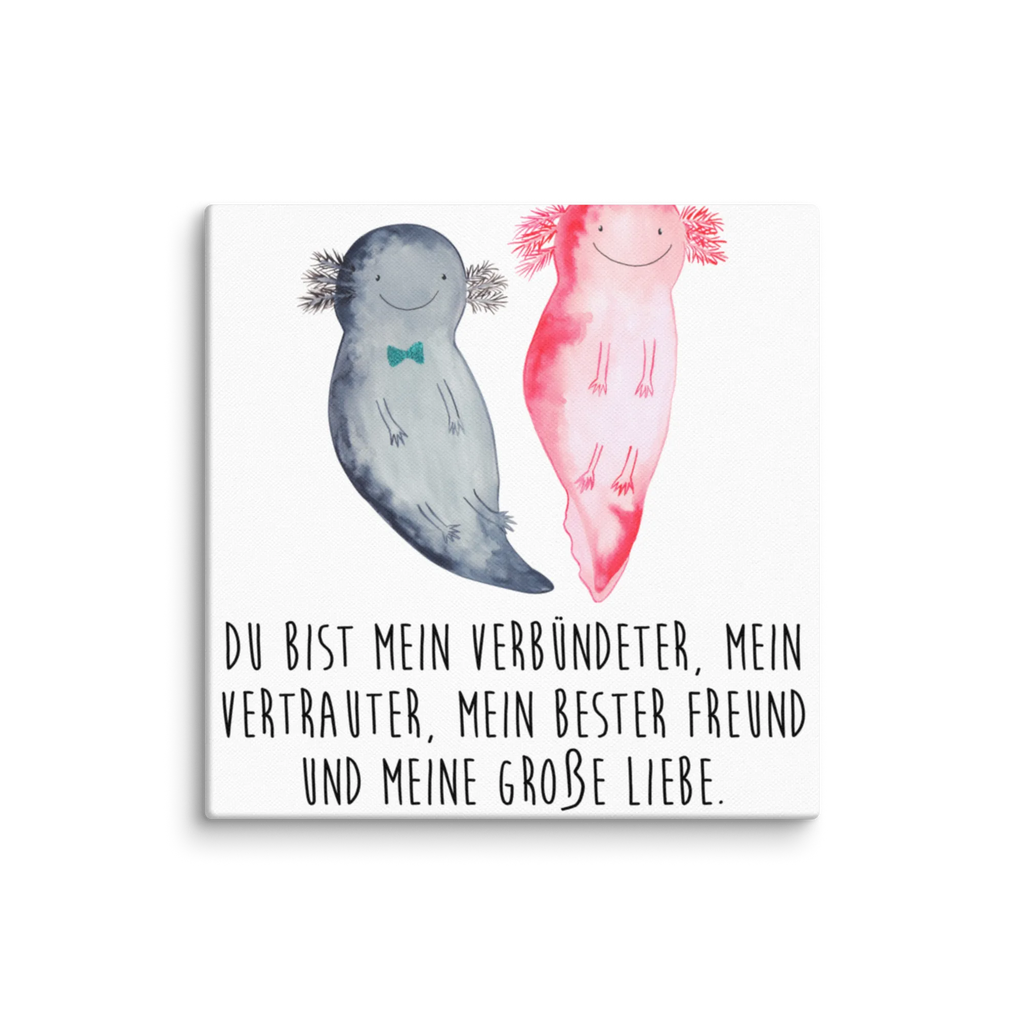 Leinwand Bild Axolotl Axel+Lotte Kunstdruck, Leinwand, Molch, Axolotl, Große Liebe, Verlobter, Freund, Lurch, Lurche, Ehemann, Axolot, Valentinstag, Schwanzlurch, Liebesbeweis, Jahrestag, Liebe