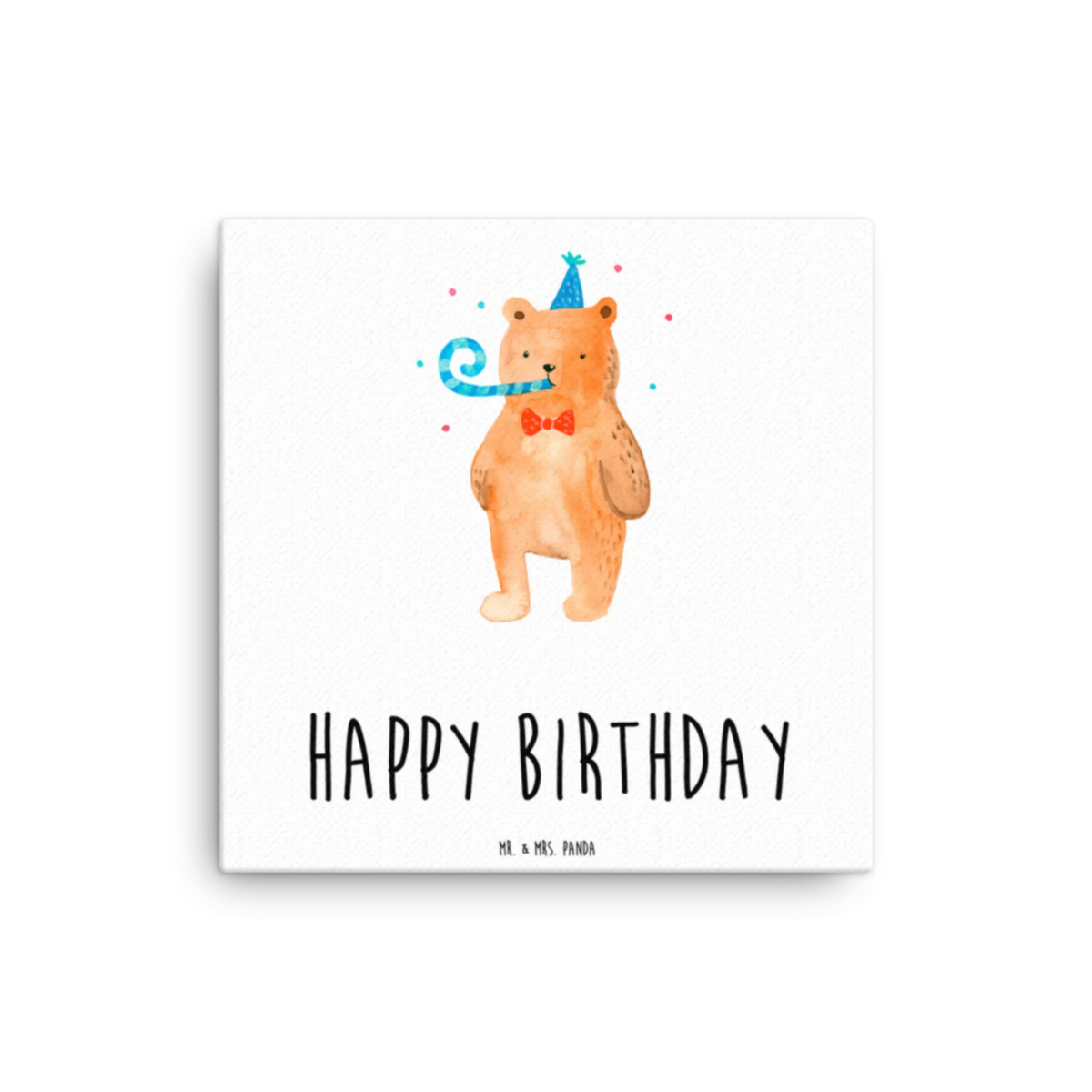 Canvas picture bear Birthday cuddly toy, teddy bear