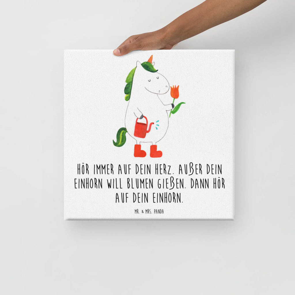 Leinwand Bild Einhorn Gärtner Leinwand, Bild, Kunstdruck, Wanddeko, Dekoration, Einhorn, Einhörner, Einhorn Deko, Unicorn, Luftballon, Gießkanne, Giesskanne, Lebenslust, Freude, Blume, Freundin, Garten, Stiefel