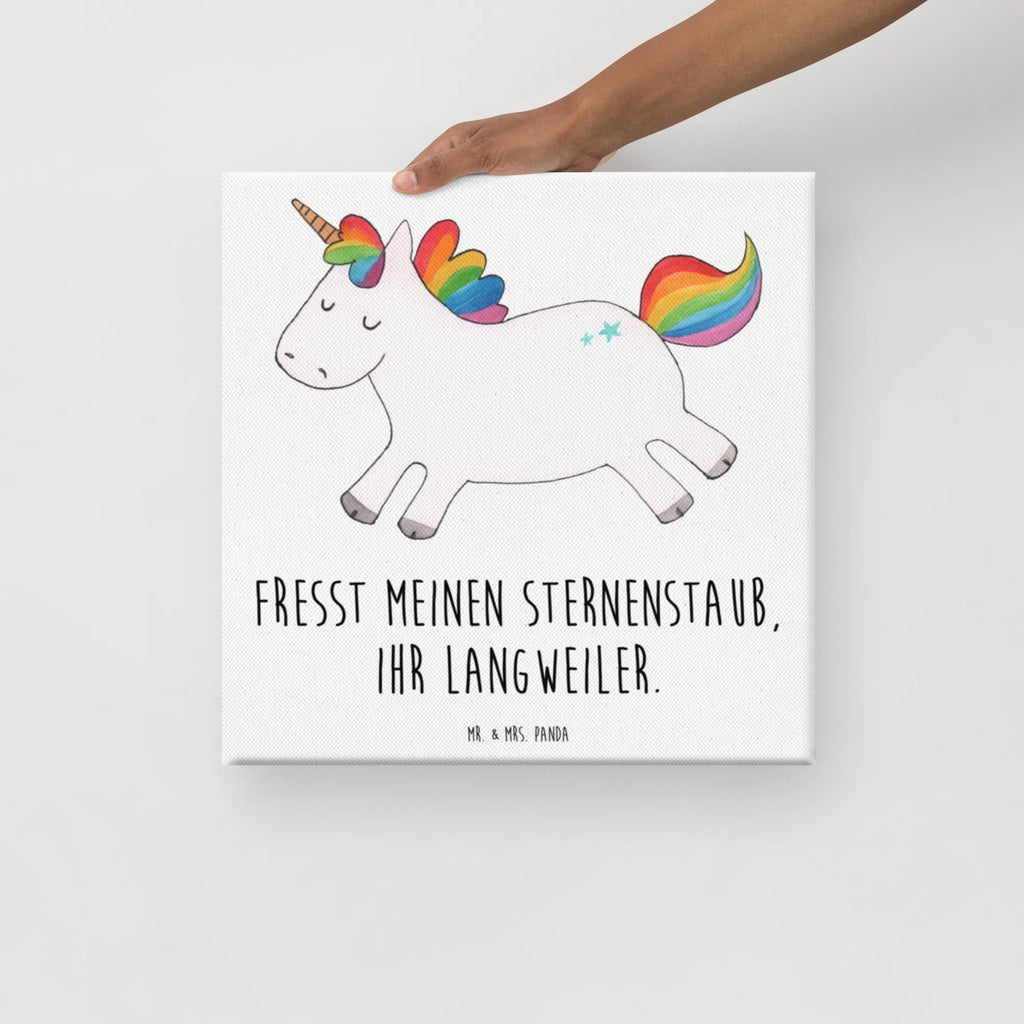 Leinwand Bild Einhorn Happy Wanddeko, Dekoration, Leinwand, Kunstdruck, Bild, Einhorn, Einhörner, Einhorn Deko, Unicorn, witzig, Lachen, Spaß, spannend, glücklich, Lächeln, Lebensfreude, Freude, fröhlich