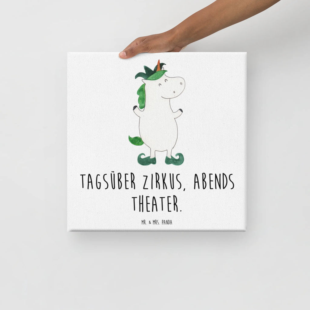 Leinwand Bild Einhorn Joker Bild, Leinwand, Wanddeko, Kunstdruck, Unicorn, Einhorn, Einhorn Deko, Einhörner, Hofnarr, Gaukler, Mittelalter, Kasper