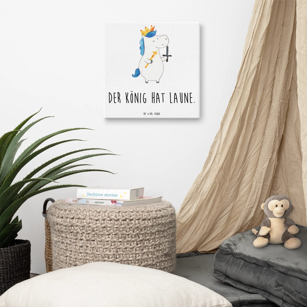 Canvas picture unicorn king with sword Bild, Wanddeko, Dekoration, Kunstdruck, Leinwand, Einhorn, Einhörner, Einhorn Deko, Unicorn, Ritter, Mittelalter, König