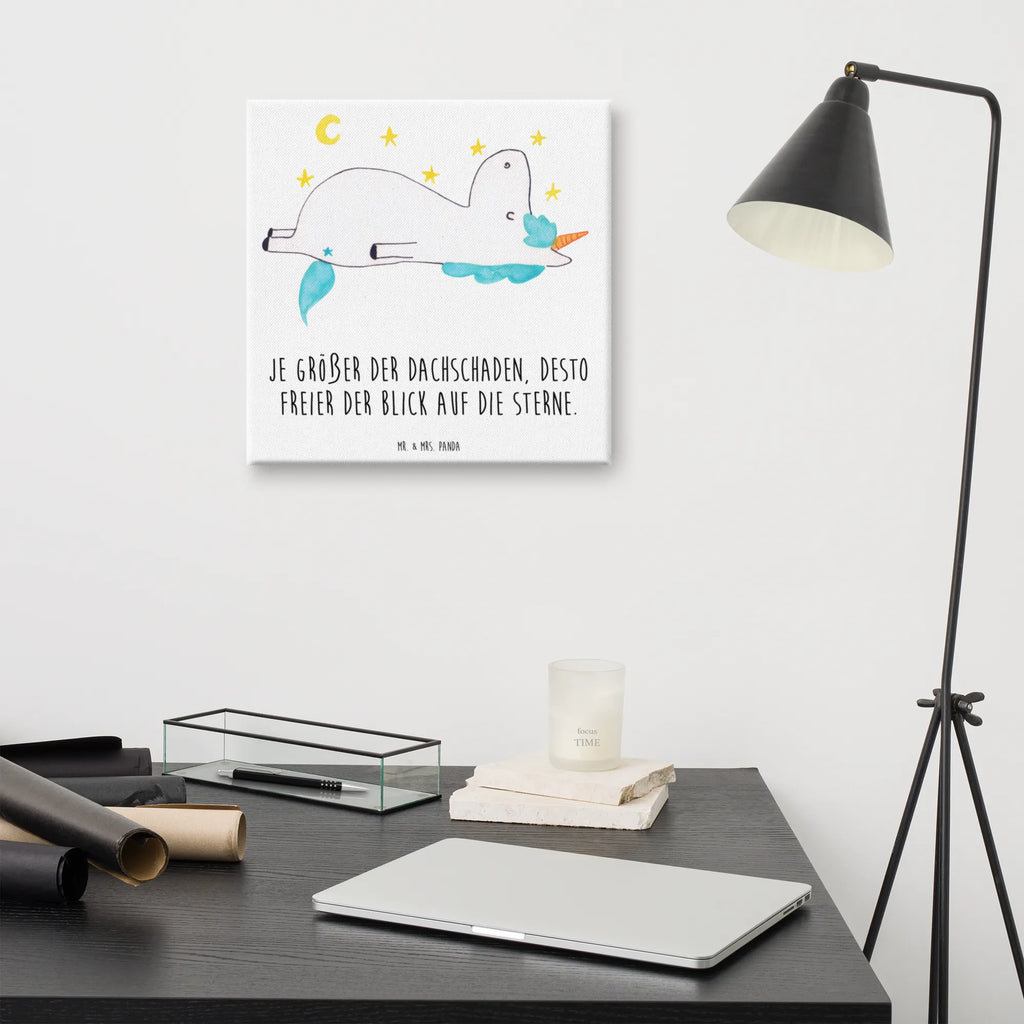 Canvas picture unicorn starry sky Dekoration, Kunstdruck, Bild, Wanddeko, Leinwand, Einhorn, Einhörner, Einhorn Deko, Unicorn, Sterne, Sternenhimmel, Dachschaden, Verrückt