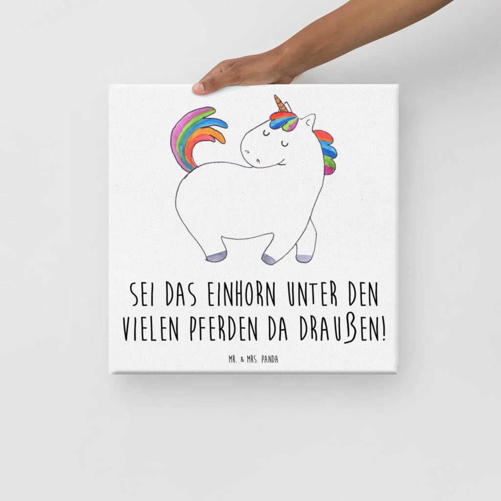 Leinwand Bild Einhorn stolzierend Leinwand, Kunstdruck, Unicorn, Einhorn, Einhorn Deko, Einhörner, Reiter, Geschenk, Freundin, Pferd, Anders, Stolz, Bunt, Reiten