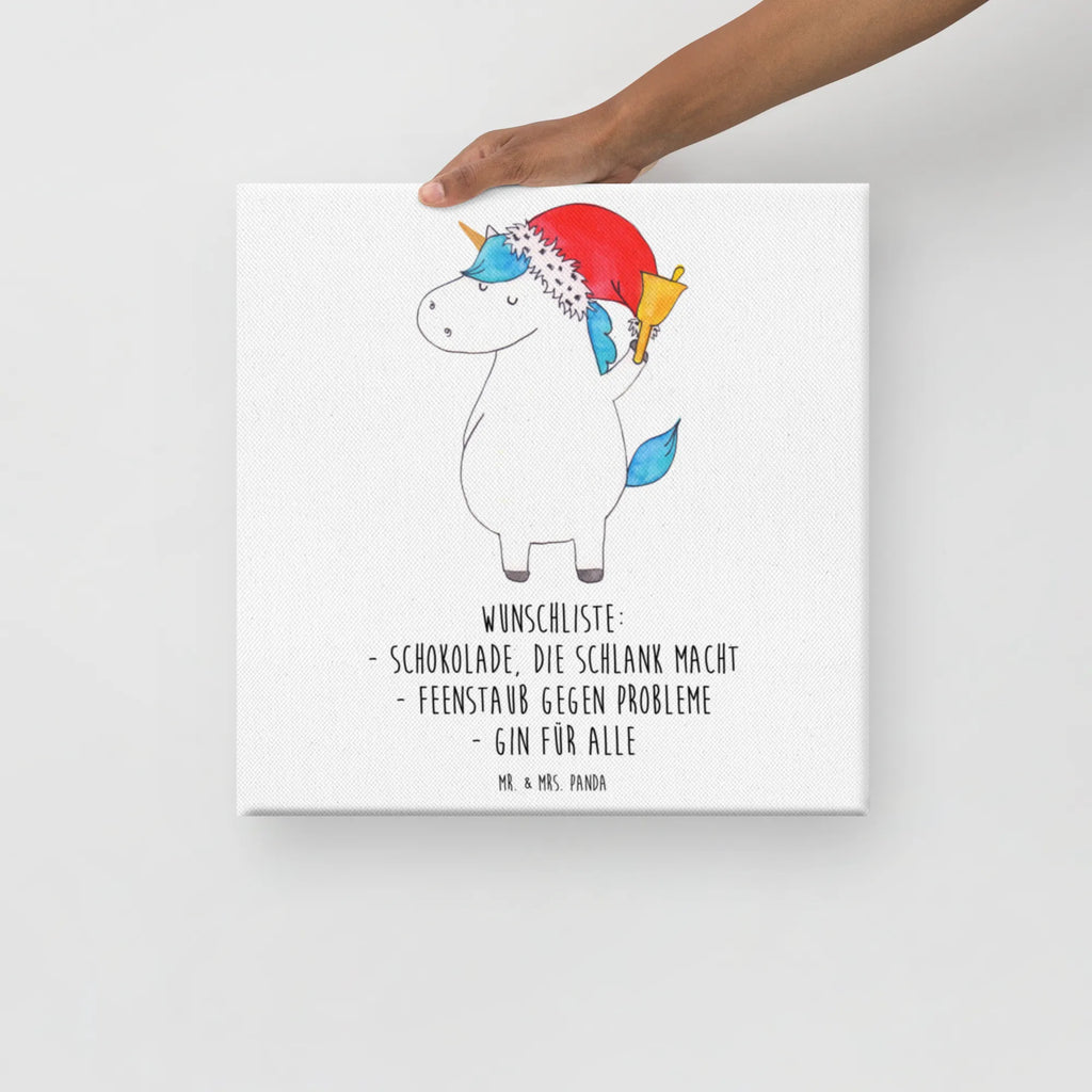 Canvas picture unicorn Santa Claus Kunstdruck, Leinwand, Unicorn, Einhorn, Einhorn Deko, Einhörner, Weihnachtsmann, Gin, Nikolaus, Wunschzettel, Weihnachten, Schoki, Feenstaub, Schokolade, Wunschliste