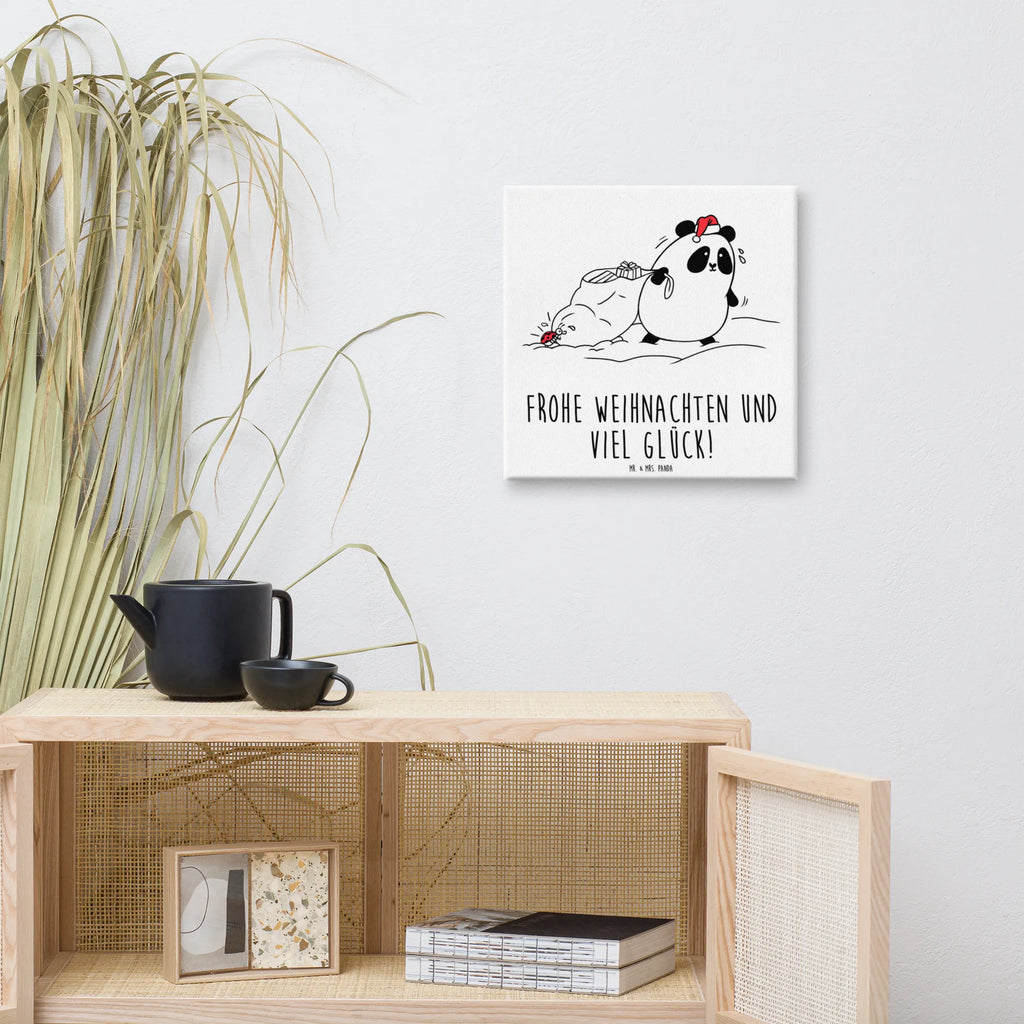Canvas picture Panda Christmas Kunstdruck, Wanddeko, Leinwand, Bild, Dekoration