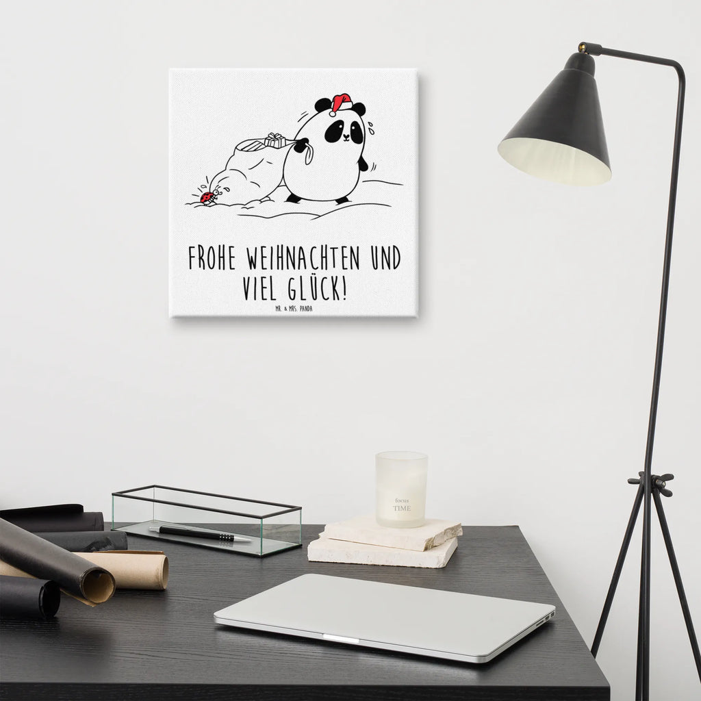 Canvas picture Panda Christmas Kunstdruck, Wanddeko, Leinwand, Bild, Dekoration