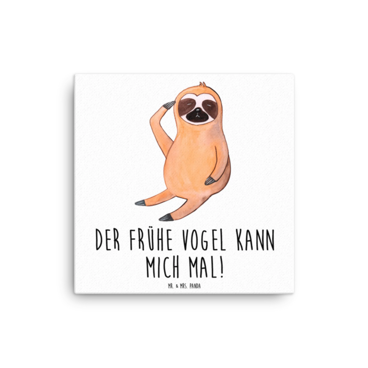 Leinwand Bild Faultier Vogel Leinwand, Kunstdruck, Faultier, Faultier Deko, Faultier Geschenk, Morgenmuffel, Faultiere, Spinner, Der Frühe Vogel, Frühaufsteher, Lieblingstier, Vogel, faul, Früher Vogel, Faultierwelt
