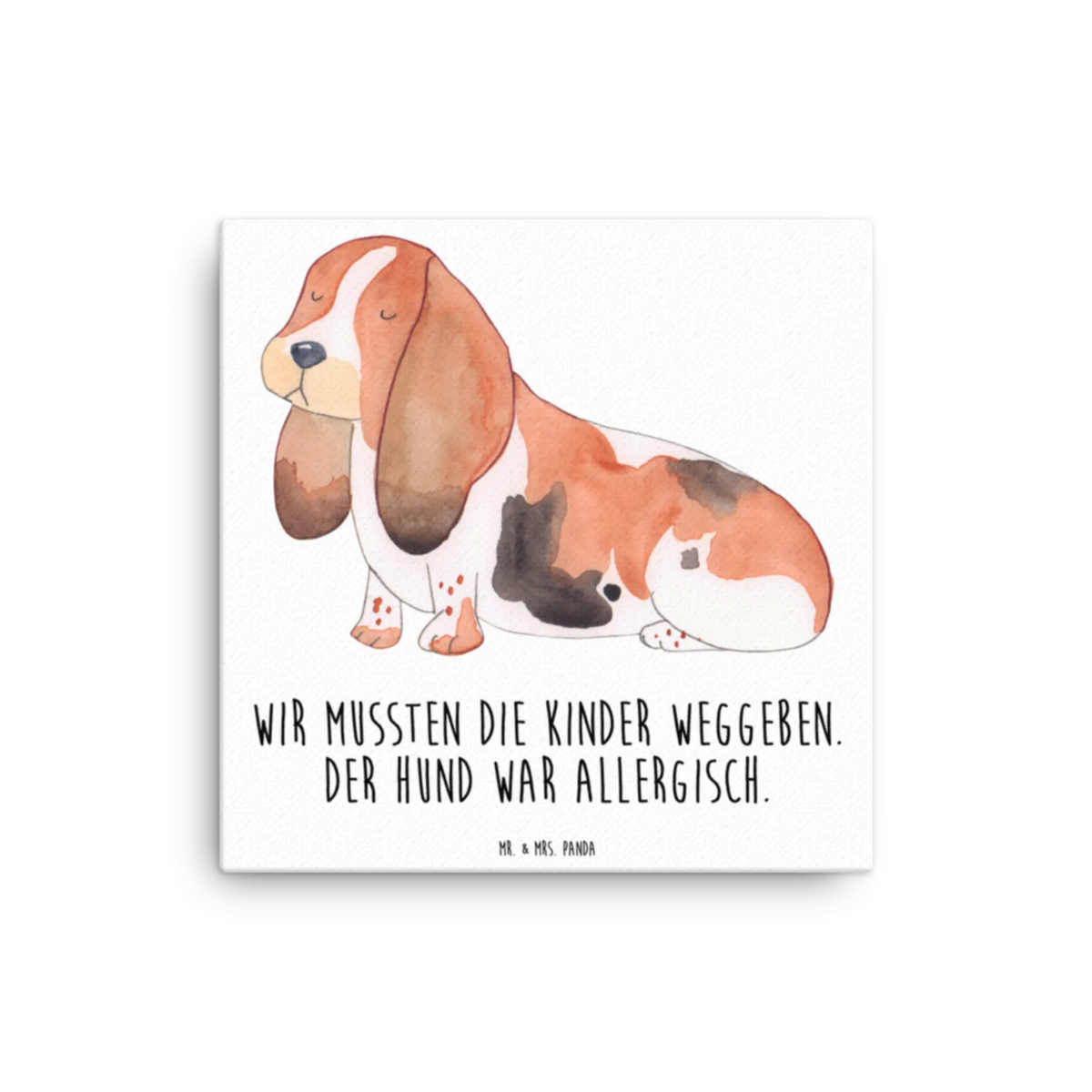 Leinwand Bild Hund Basset Hound Kunstdruck, Leinwand, Hunderasse, Hundebesitzer, Hund, Haustier, Sprüche, Tierliebhaber, Hundemotiv, Hundeliebe, Kinderlos, Basset Hound, Basset