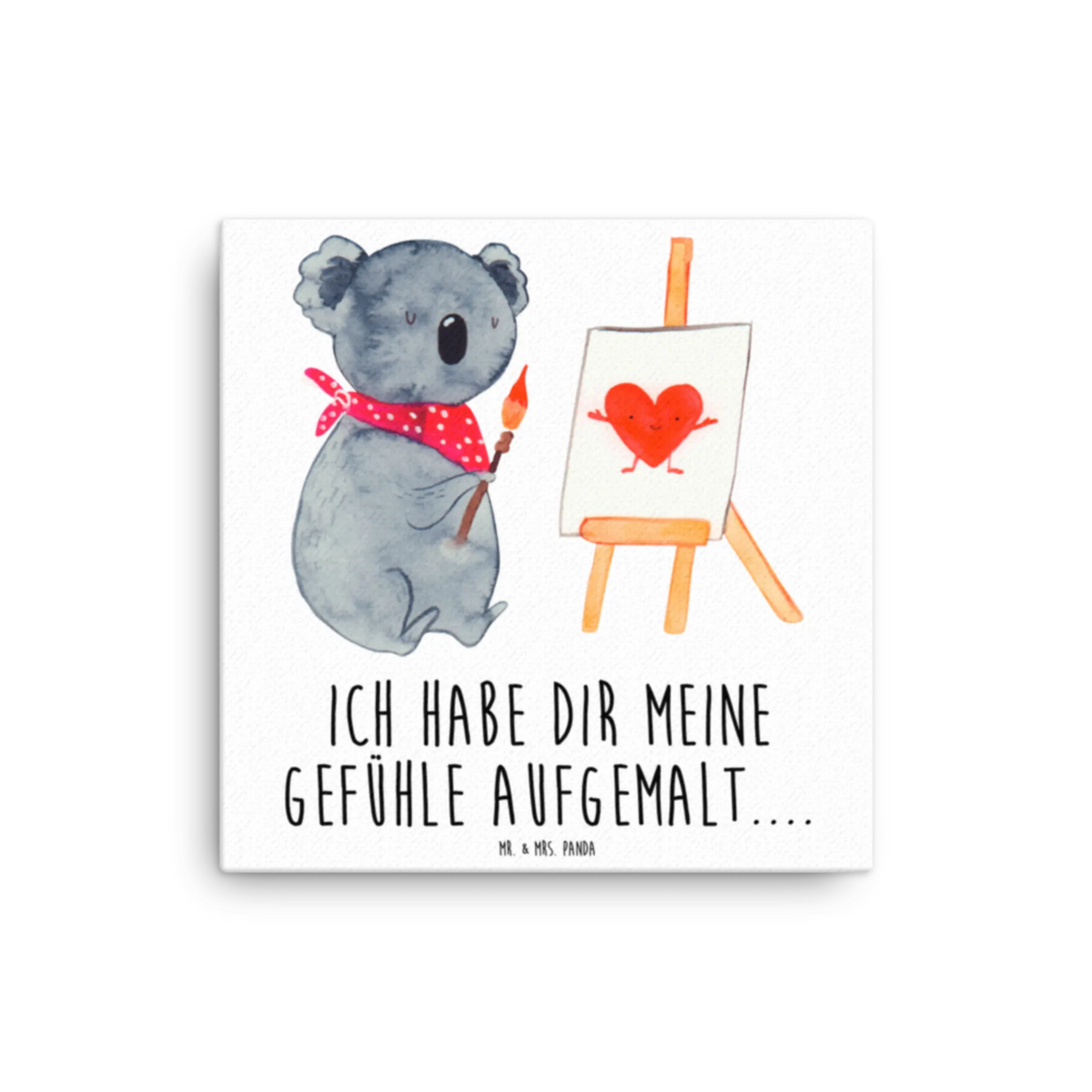 Canvas picture Koala bear Artist love gift, feelings, drawing, proof of love