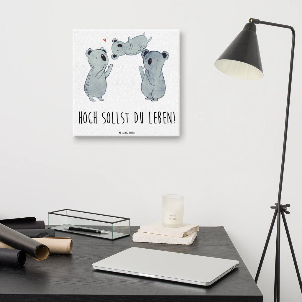 Canvas picture koalas Celebrate Dekoration, Leinwand, Bild, Wanddeko, Kunstdruck, Geburtstag, Geburtstagsgeschenk, Geschenk, Eltern, Familie, Liebe, Koala, Herz, Kind