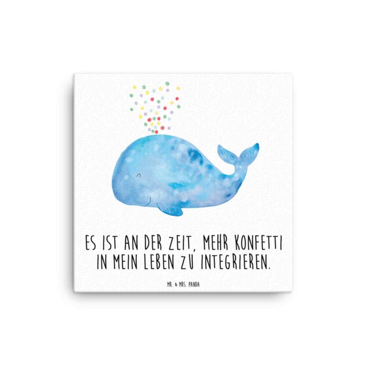 Leinwand Bild Wal Konfetti Leinwand, Kunstdruck, Meer, Meerestiere, Urlaub, Motivation, Abnehmen, Trennung, Neustart, Lebensabschnitt, Neuanfang, Wale, Geburtstag, Konfetti, Diät, Wal