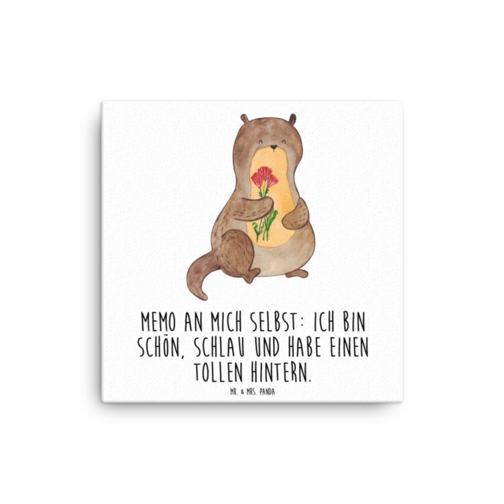 Canvas picture otter Bunch of flowers Leinwand, Kunstdruck, Otter, Seeotter, Fischotter, Otter Seeotter See Otter