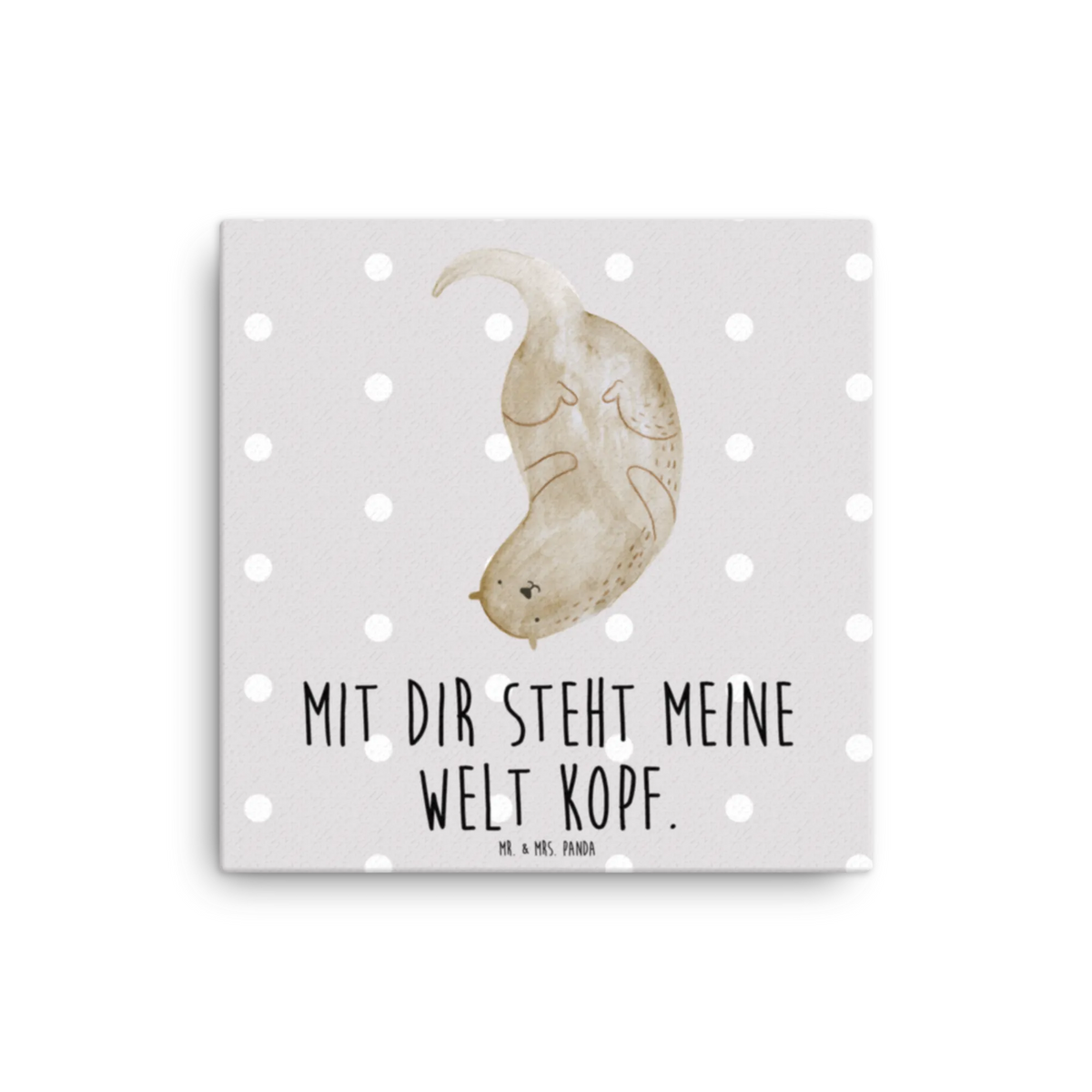 Leinwand Bild Otter Kopfüber Leinwand, Kunstdruck, Otter, Seeotter, Fischotter, Otter Seeotter See Otter