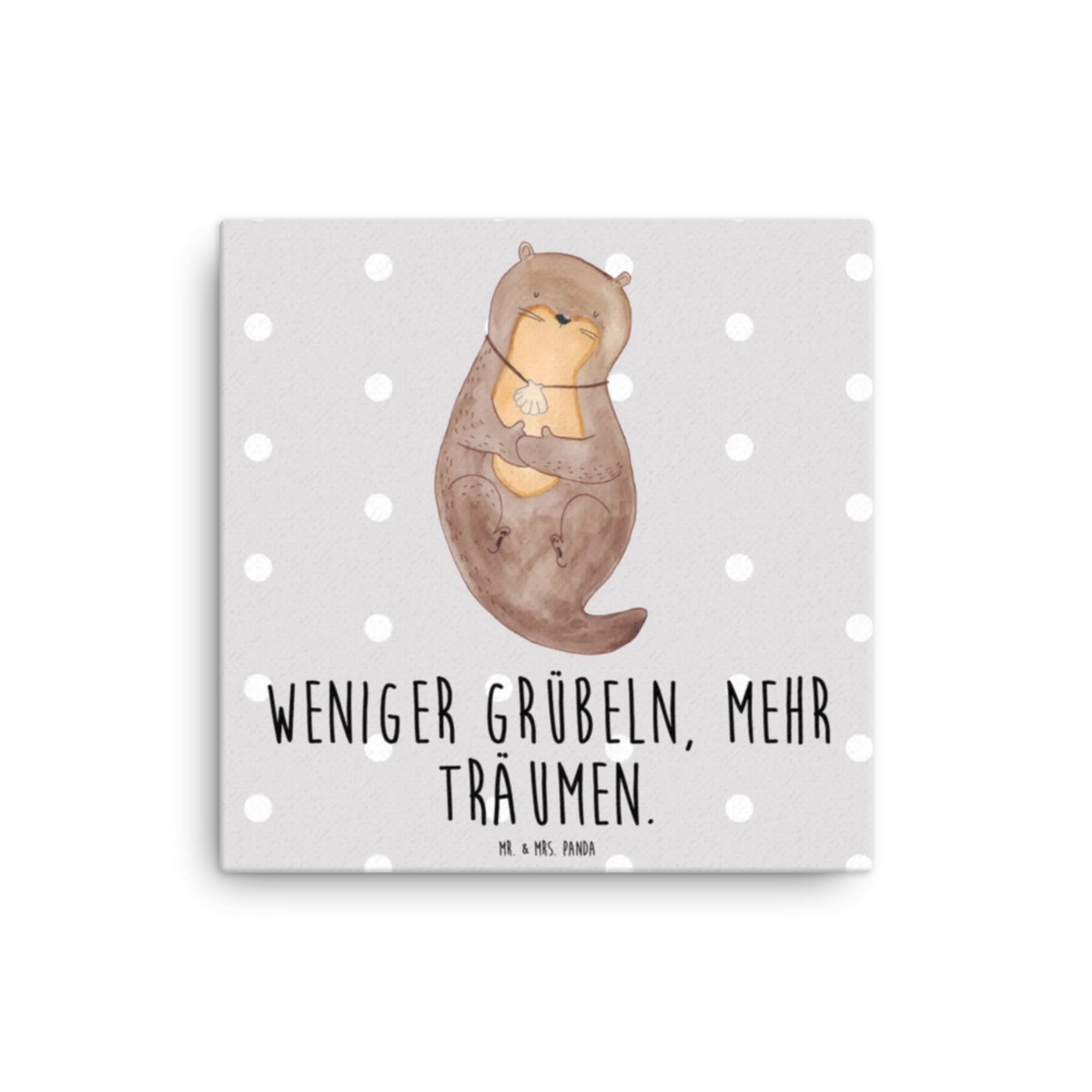 Leinwand Bild Otter Muschel Leinwand, Kunstdruck, Otter, Seeotter, Fischotter, Büro, Grübeln, Otterliebe, Träumen, Motivation, Tagträumen