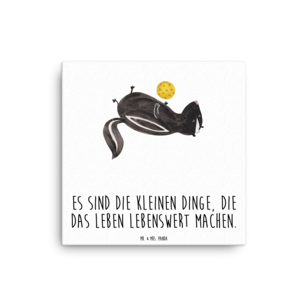 Canvas picture skunk ball Leinwand, Kunstdruck, Stinktier, Skunk, Raubtier, Verspielt, Wildtier, Weisheit, Stinker, Stinki