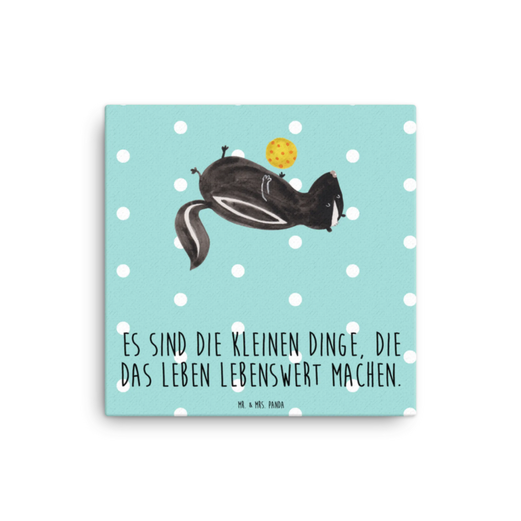 Canvas picture skunk ball Leinwand, Kunstdruck, Stinktier, Skunk, Raubtier, Verspielt, Wildtier, Weisheit, Stinker, Stinki