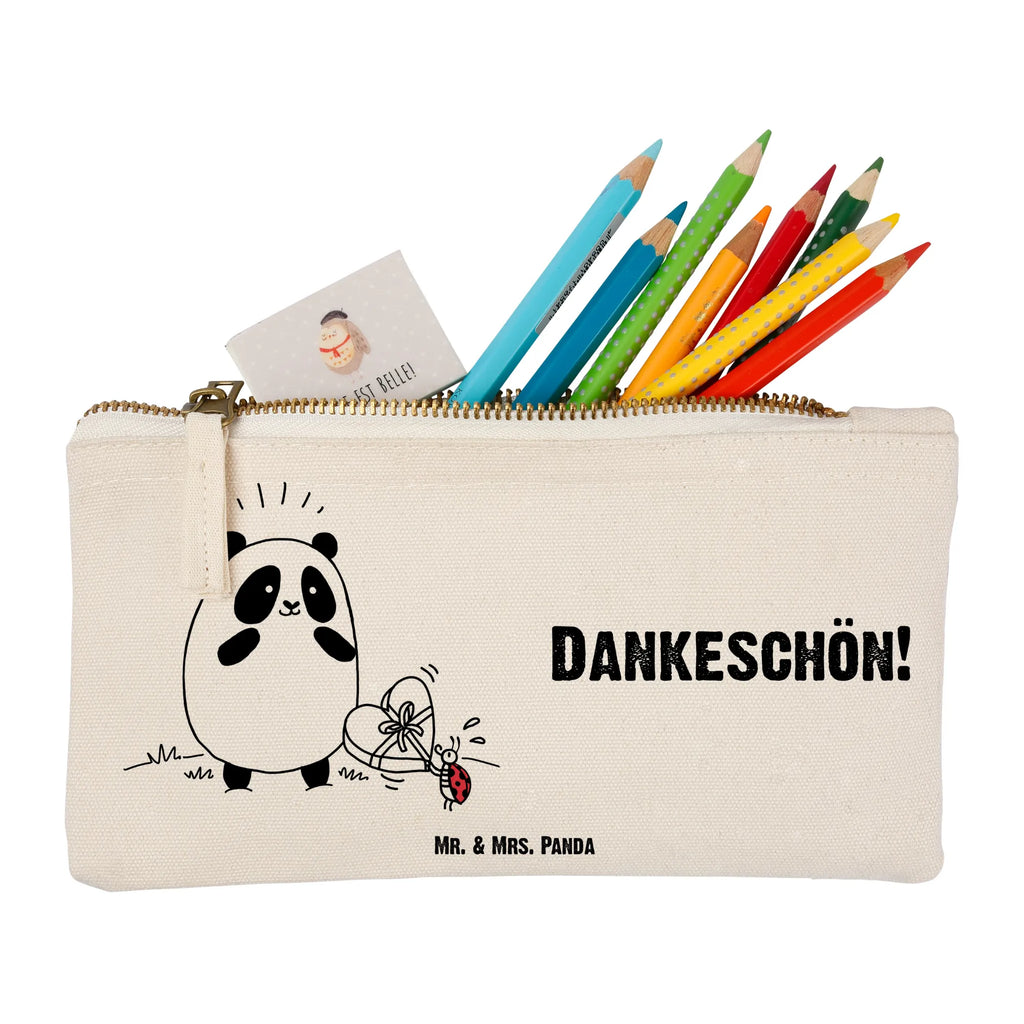 Schminktasche Panda Dankeschön Schminktäschchen, aufbewahrungsbeutel, utensilientasche, pencil case, Schlampermäppchen, Schminktasche, Kosmetikbeutel, kosmetiktäschchen, beauty tasche, aufbewahrungstasche, Mäppchen, pinsel tasche, beauty case, Schminkbeutel, Kulturtasche, toiletry bag, Stiftemäppchen, Kosmetiktasche, Waschtasche, Waschbeutel, Etui, Kulturbeutel, Federmappe