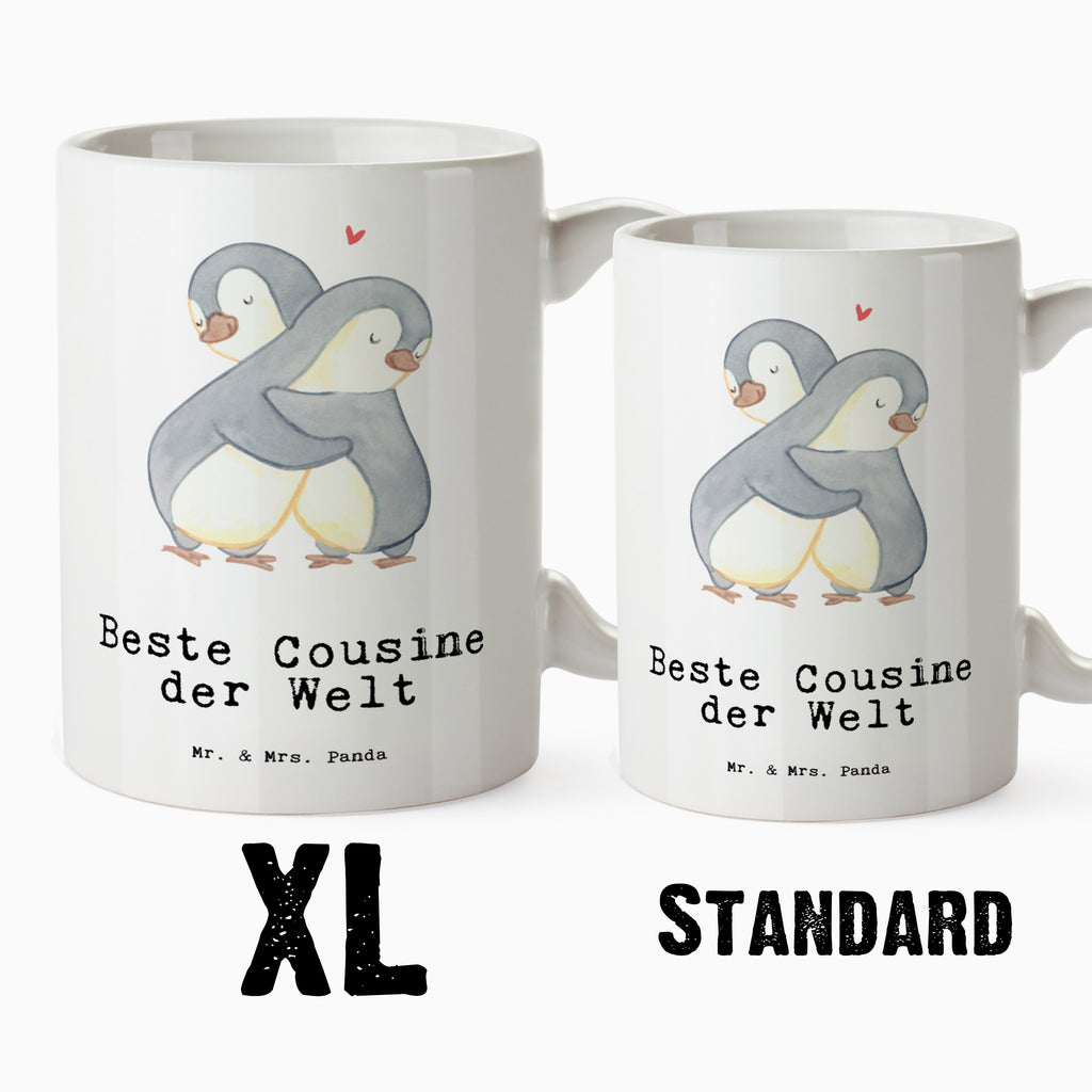 XL cup penguin best cousin in the world for, thank you, gift, giving, birthday, birthday present, gift idea, souvenir, make you happy, gift tip, Cousin, cousin, daughter of aunt, family, relatives, daughter of uncle