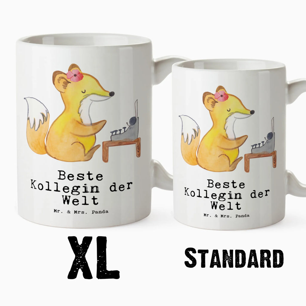 XL cup Fox Best colleague in the world for, thank you, gift, giving, birthday, birthday present, gift idea, souvenir, make you happy, gift tip, farewell gift, office, job, co-worker, retirement, fellow worker, colleague, Work colleague, girlfriend, work