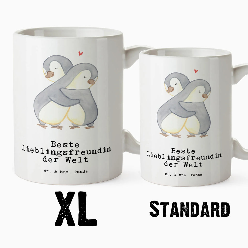 XL cup penguin Best favorite friend in the world for, thank you, gift, giving, birthday, birthday present, gift idea, souvenir, make you happy, gift tip, best friend, love, bae, darling, favorite person, partner, heart, girlfriend, Favorite friend