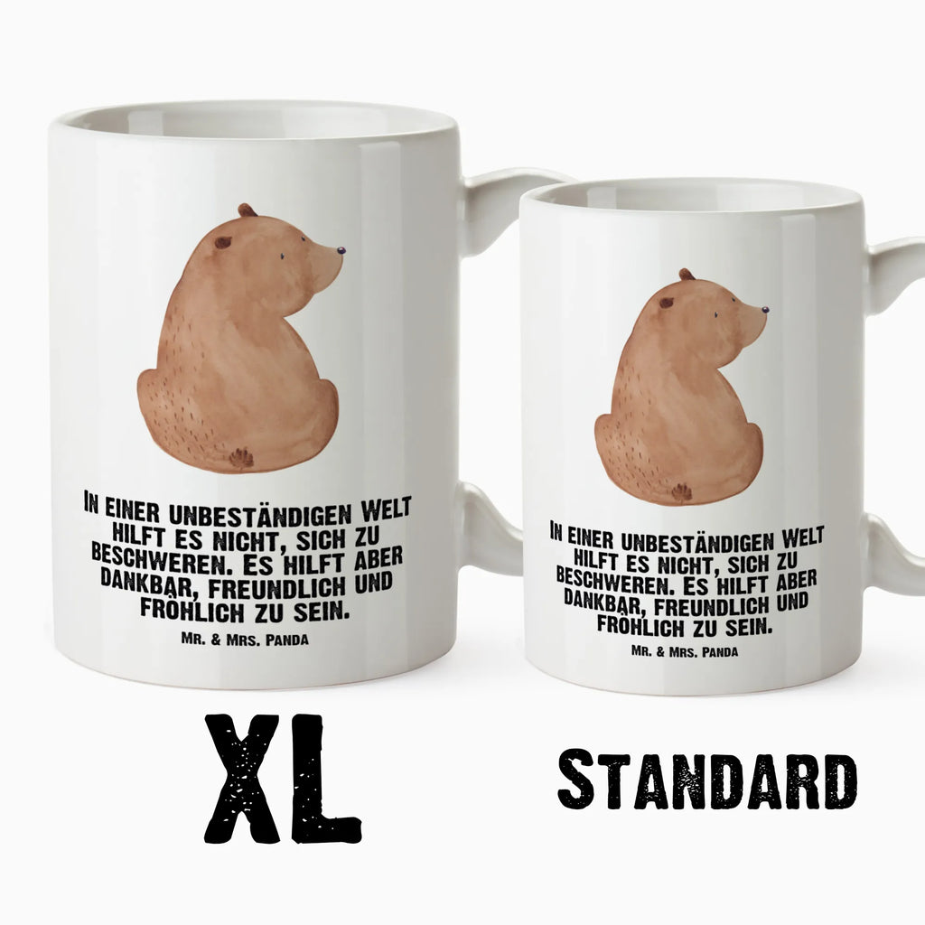 XL kubek niedźwiedź spojrzenie przez ramię Niedźwiedź, Miś, Pluszowy miś