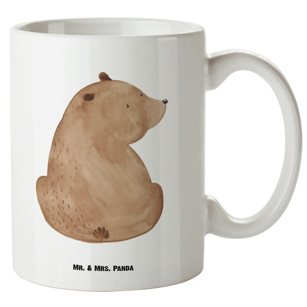 XL kubek niedźwiedź spojrzenie przez ramię Niedźwiedź, Miś, Pluszowy miś