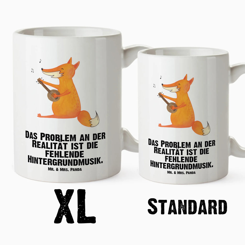XL cup Fox guitar fox, foxes, forest wildlife, clever as a fox, animal lover, singer, Fox, guitar, gift musician, music saying, musician