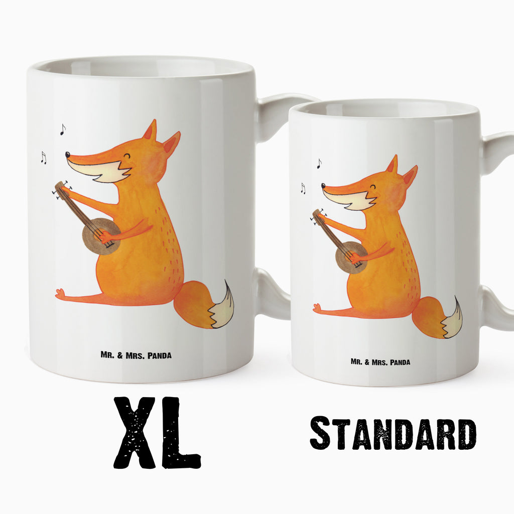 XL cup Fox guitar fox, foxes, forest wildlife, clever as a fox, animal lover, singer, Fox, guitar, gift musician, music saying, musician