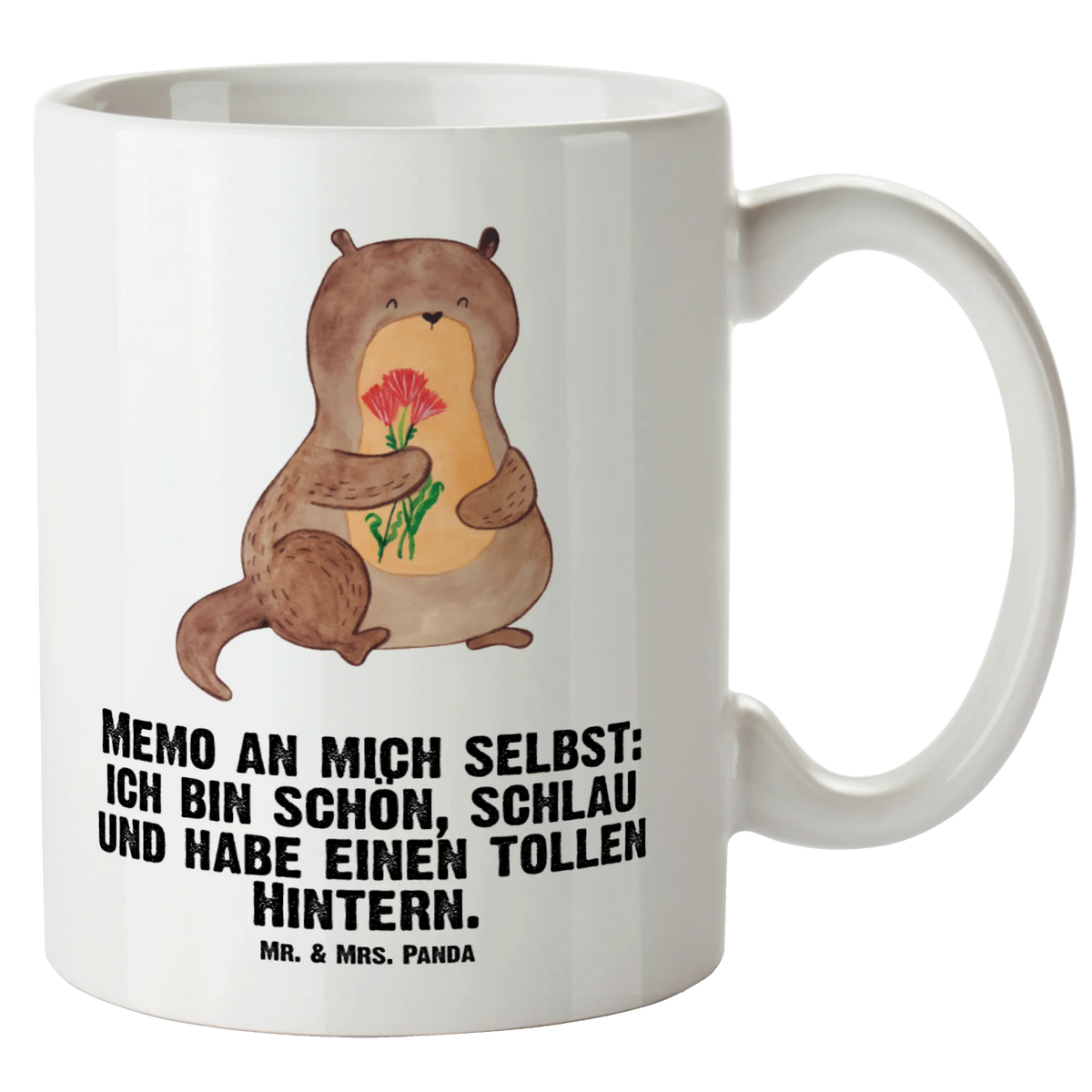 XL Tasse Otter Blumenstrauß Riesenkaffeetasse, Becher XL, XL Tasse, hochwertige tasse, Große Tasse, großer becher, Kaffeetasse XL, Henkeltasse, Kaffeepott, Teepott, Mega Tasse, Teetasse XL, großer kaffeepott, Haferl, weisse tasse, tasse mit henkel, Große Keramiktasse, Große Tasse Mit Henkel, Pott, Teebecher, jumbotasse, Jumbo Tasse, Große Teetasse, Riesentasse, Henkelbecher, steingut tasse, Tasse Extra Groß, Keramikbecher, Keramiktasse, Otter, Fischotter, Seeotter, Otter Seeotter See Otter