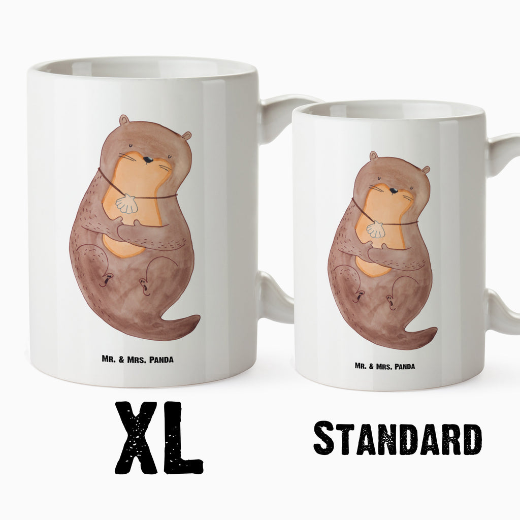 XL cup otter shell otter, marten, sea otter, European otter, water mammal, aquatic animal, baby otter, predator, water, otter gifts, animal lover, gift ideas for animal lovers, animal, mammal, water animal, gifts for people in love, office, otter love, dreaming, brooding, motivation, daydreaming