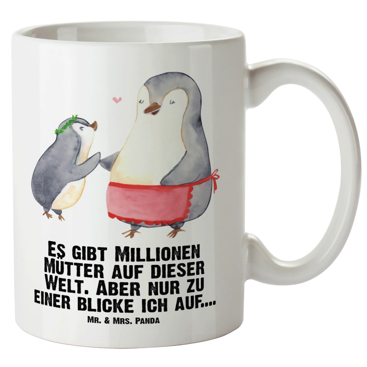 XL cup Penguin with child Father's Day, Mother's Day, Mother, Mummy, Birthday, Gift