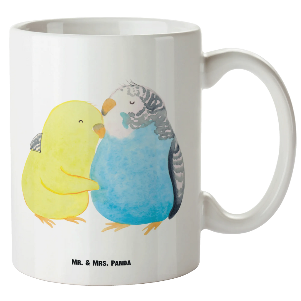 XL cup Parakeets in love Love, Loving, Two, Together, Marriage, Engagement, Proposal of marriage, Love gift, gift for her, gift for him, anniversary gift, budgie, closeness, trust, cuddling, love, birds