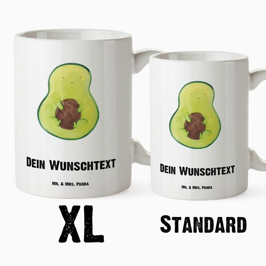 Personalised XL cup avocado core avocado, vegetables, seed, plant, saying life, avocado seed