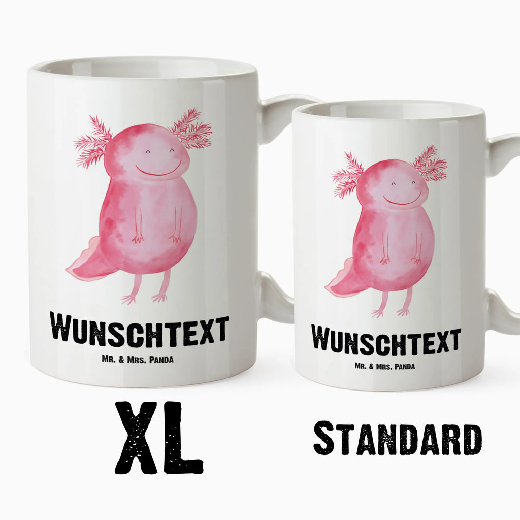 Personalised XL cup axolotl Happy Axolotl, Axelotl, marine animals, Mexican walking fish, salamander, axolot, amphibian, motivation, tail, axolotl, good mood