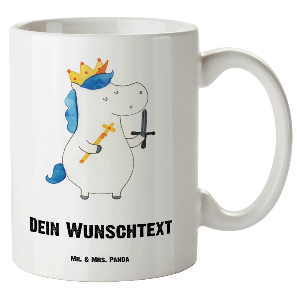 Personalizowany XL kubek jednorożec Król z mieczem Jednorożec, jednorożce, dekoracje jednorożca, jednorożec