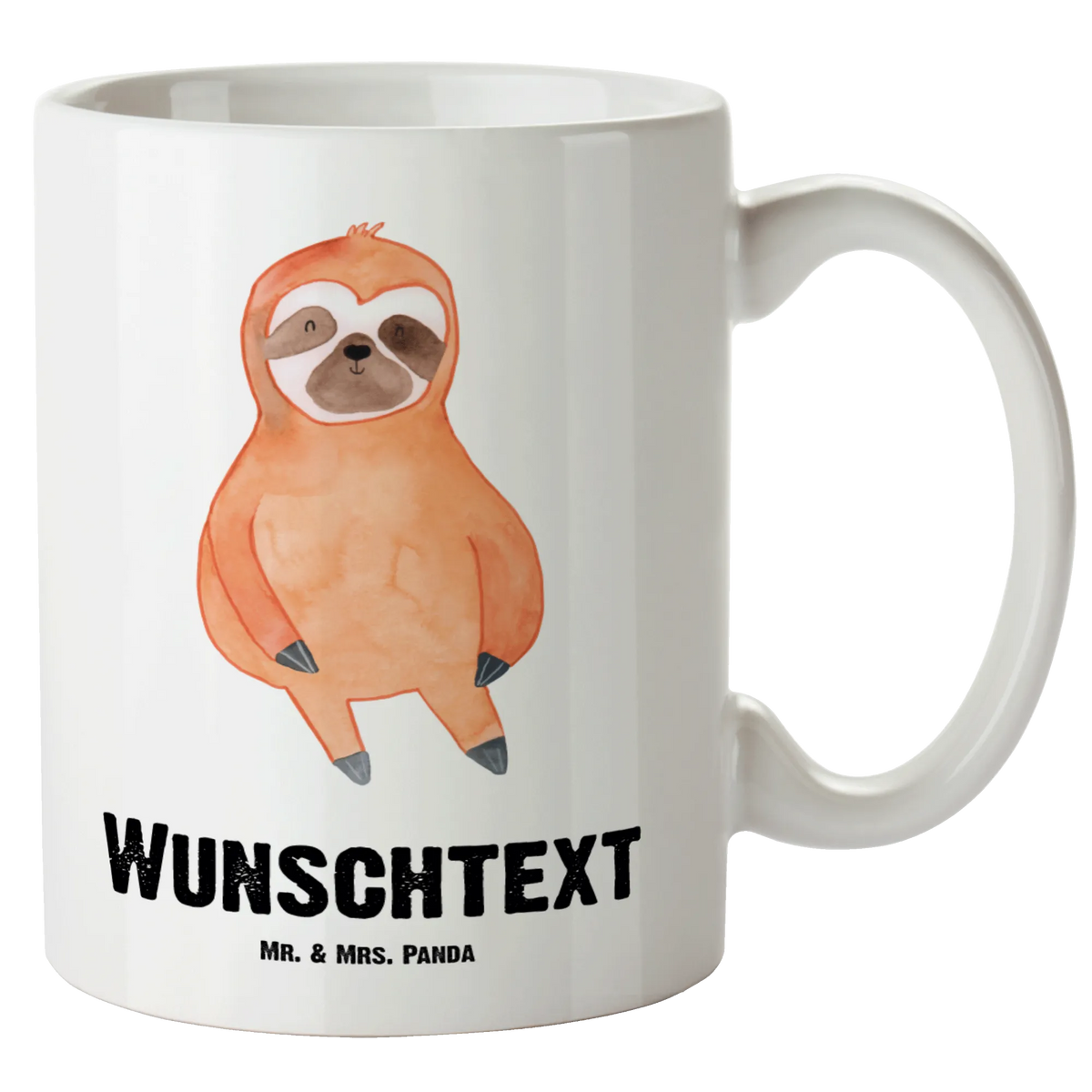 Personalised XL cup sloth Satisfied Sloth, sloth, trend animal, break, happy, relax, contented, happiness, lazy, favorite animal