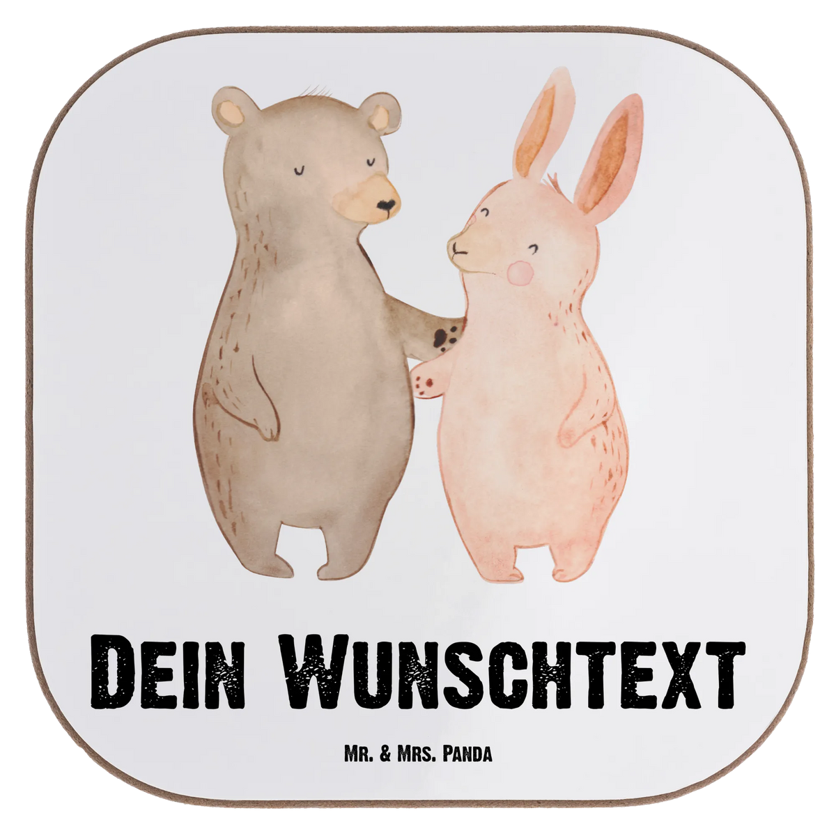 Personalised coaster Hare best friend in the world for, thank you, gift, giving, birthday, birthday present, gift idea, souvenir, make you happy, gift tip, friend, heart, mate, significant other, love, favorite person, husband, bro, partner