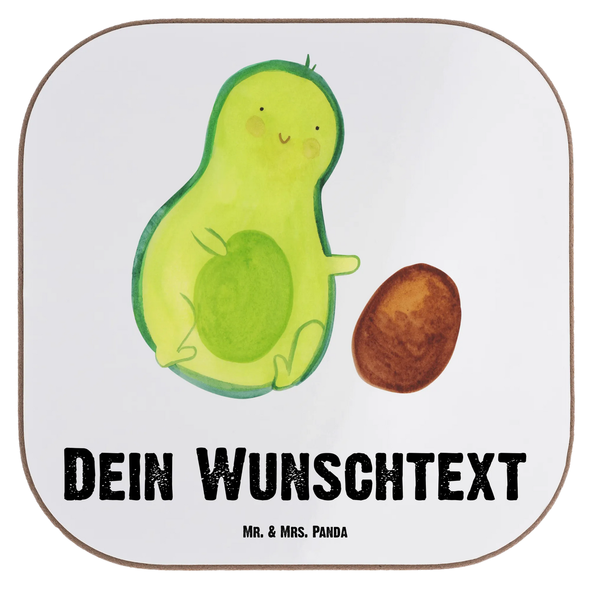 Personalised coaster avocado core rolls avocado, vegetables, pregnancy, infant, love, for birth, first child, child, birth, big love, baby, avocados, birthday, baby party
