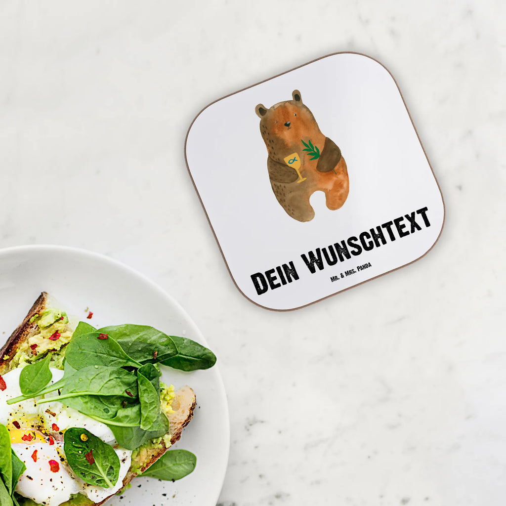 Personalisierte Untersetzer Konfirmation-Bär Bedrucken, Namensaufdruck, Personalisierte Glasuntersetzer, Personalisierte Untersetzer, Peronalisierte Untersetzer Gläser, PErsonalisierte Bierdeckel, Personalisieren, Personalisiert Getränkeuntersetzer, Untersetzer mit Namen, Bär, Teddy, Teddybär, Konfirmation, Gottesdienst, Kirche, evangelisch