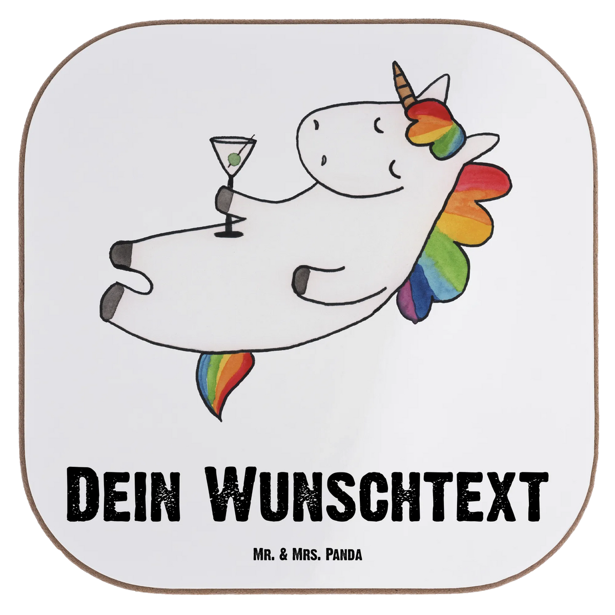 Personalised coaster unicorn cocktail unicorn, unicorns, caipirinha, celebrating, champagne, rum, birthday, girlfriend present, party, girlfriend gift, fun
