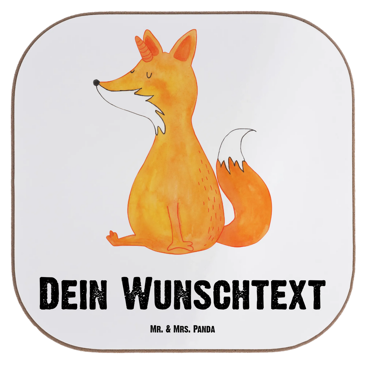 Personalised coaster unicorn Fox unicorn, unicorns, fox horns, fox, foxes, foxycorn