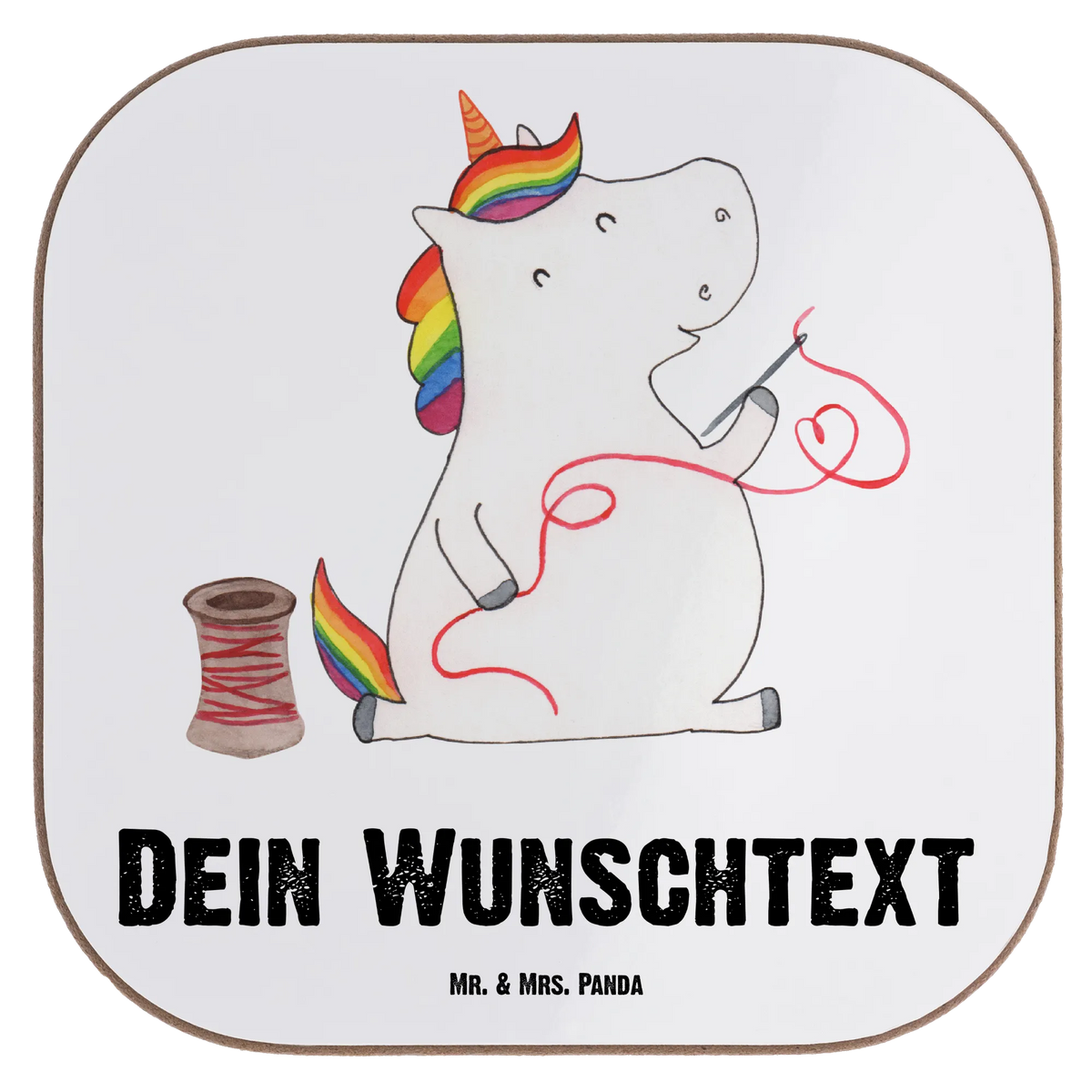 Personalised coaster unicorn seamstress unicorn, unicorns, sew, girl, girlfriend, crochet, seamstress gift, seamstress present, sewing room, knitting, tinkering
