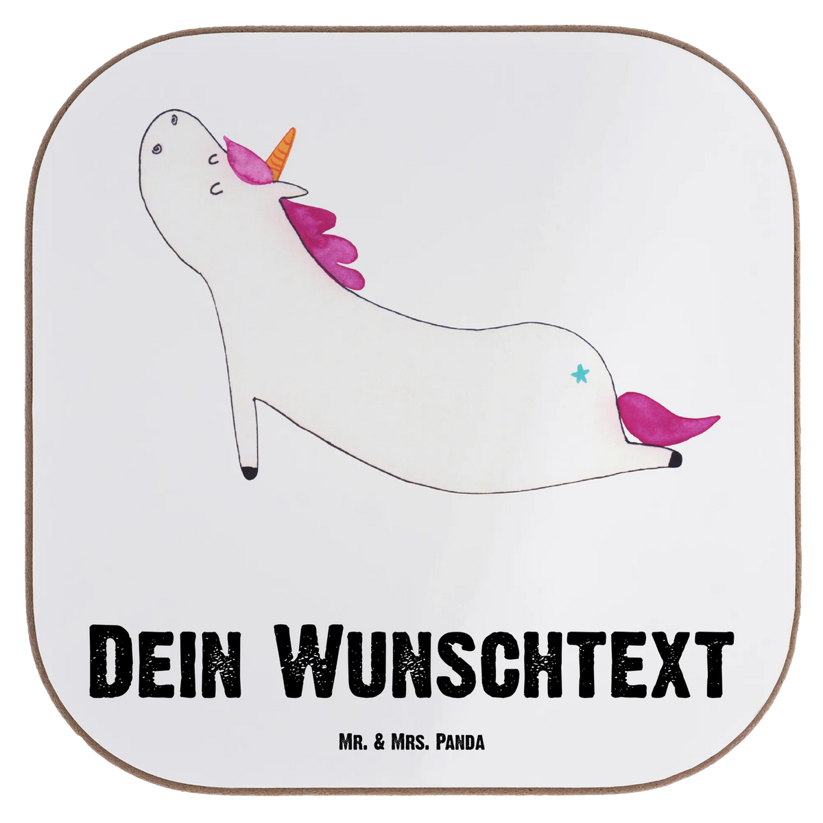 Personalised coaster unicorn yoga unicorn, unicorns, sweet, funny, gift, Namaste, mindfulness, sports, yoga, present, Unicorn, relaxation