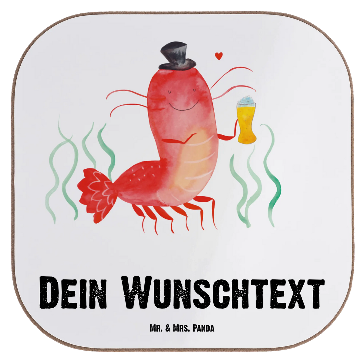 Personalised coaster lobster Wheat Seafood, aquatic animals, ocean, sea, fish, shells, corals, reef, whale, narwhal, sea urchin, lobster, platypus, turtle, manatee, crocodile, orca, shrimp, gifts for seafood lovers, water world, underwater animals, underwater world, vacation, deep sea, seafood fans, gift ideas, seafood decoration, seafood posters, bachelor, restaurant, men's household, inn, beer, cooking, beer lover, bachelorette, pub, economy