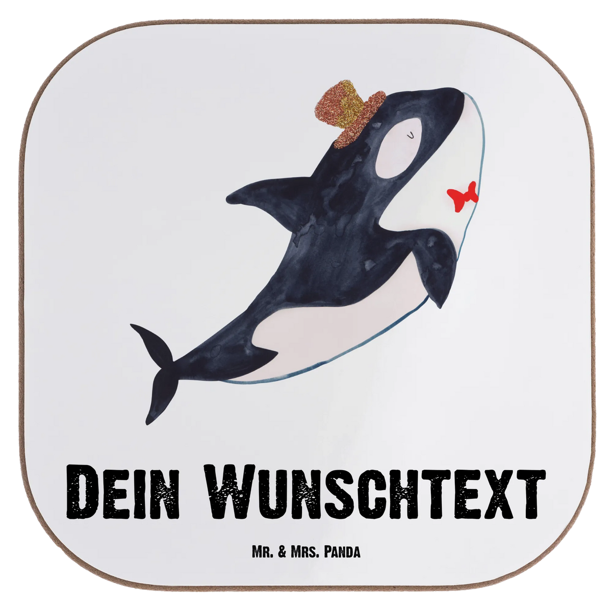 Personalised coaster orca cylinder Seafood, aquatic animals, ocean, sea, fish, shells, corals, reef, whale, narwhal, sea urchin, lobster, platypus, turtle, manatee, crocodile, orca, shrimp, gifts for seafood lovers, water world, underwater animals, underwater world, vacation, deep sea, seafood fans, gift ideas, seafood decoration, seafood posters, congratulations, feast, birthday, glitter, party, confetti, celebration