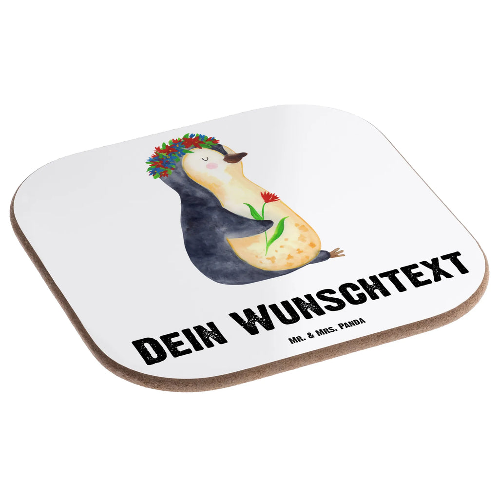 Personalisierte Untersetzer Pinguin Blumenkranz PErsonalisierte Bierdeckel, Namensaufdruck, Personalisierte Untersetzer, Peronalisierte Untersetzer Gläser, Personalisierte Glasuntersetzer, Bedrucken, Personalisiert Getränkeuntersetzer, Personalisieren, Untersetzer mit Namen, Pinguin, Geschenkidee, Wünsche, Pinguine, Universum, Blumenkranz, Motivation, Leben, Lebenslust, Ziele, Liebeskummer, Lebensziele