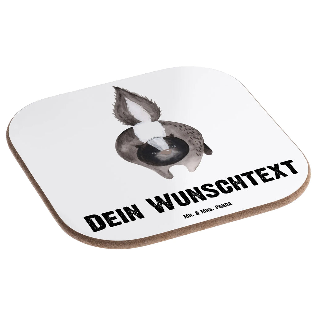 Personalisierte Untersetzer Stinktier Angriff Personalisiert Getränkeuntersetzer, PErsonalisierte Bierdeckel, Personalisierte Untersetzer, Untersetzer mit Namen, Namensaufdruck, Personalisierte Glasuntersetzer, Peronalisierte Untersetzer Gläser, Personalisieren, Bedrucken, Stinktier, Skunk, Drohung, Stinker, Wildtier, Raubtier, wütend, Stinki
