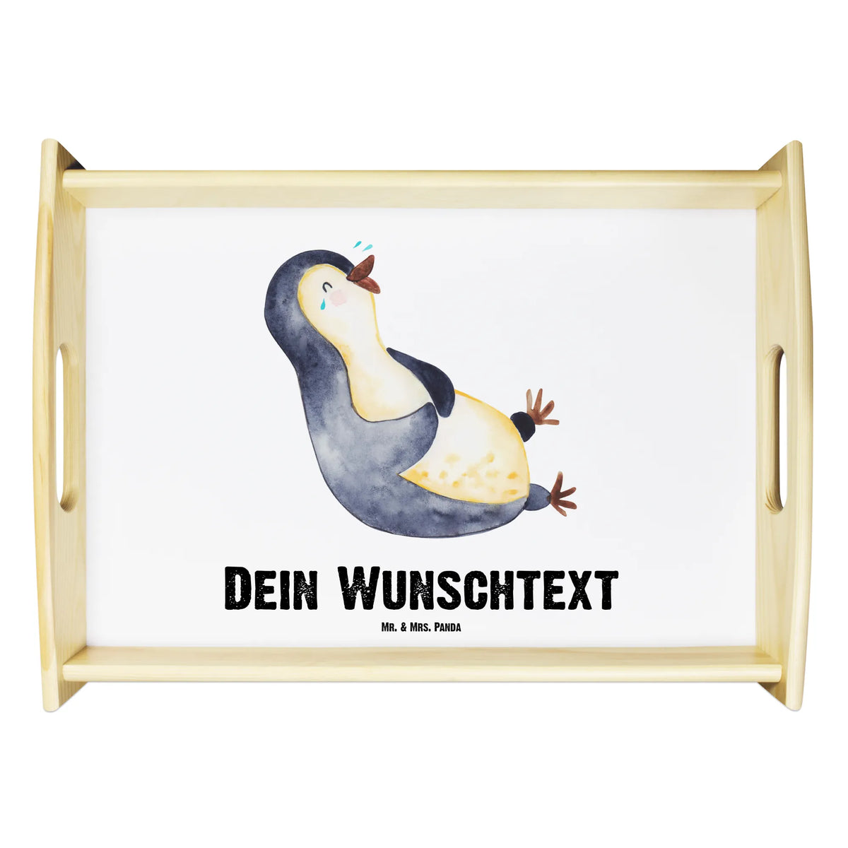 Personalised serving tray Penguin Laugh Penguin, North Pole, Winter, Penguins, Fröhlich, Pinguin, Pinguine, lustiger Spruch, Optimismus