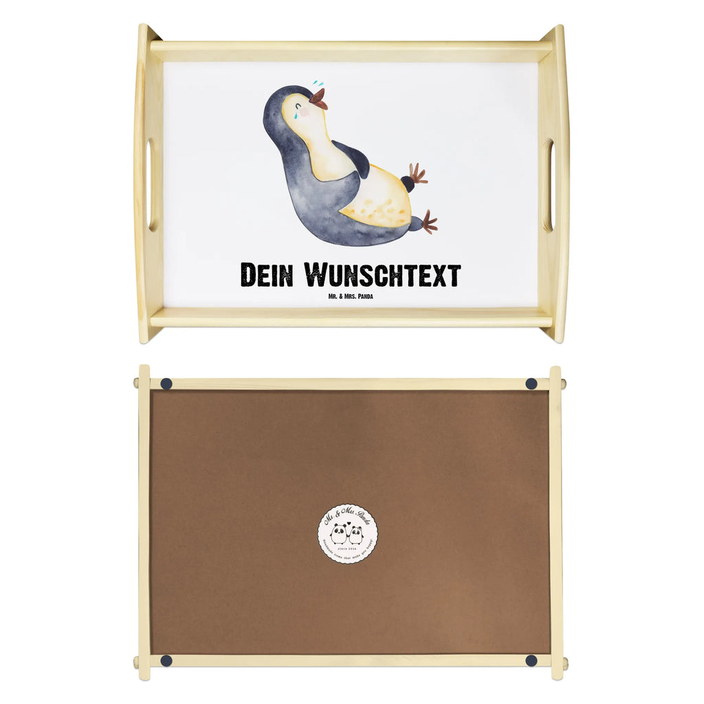 Personalised serving tray Penguin Laugh Penguin, North Pole, Winter, Penguins, Fröhlich, Pinguin, Pinguine, lustiger Spruch, Optimismus